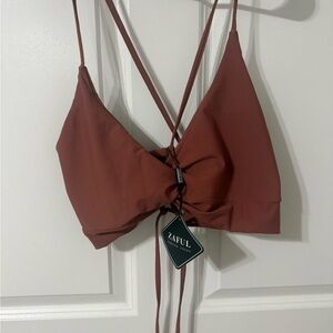 Zaful Terracotta Bikini Top
